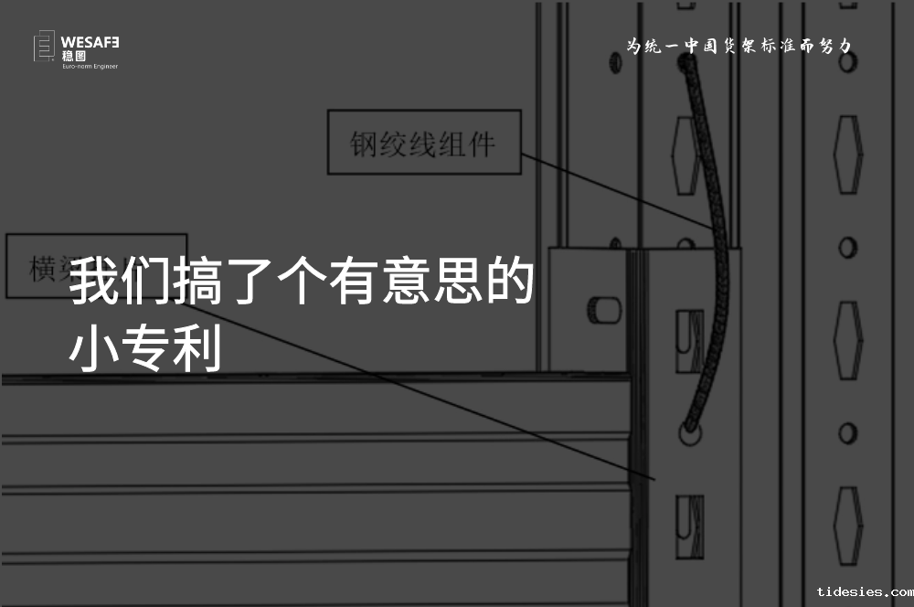 我们搞了个有意思的小专利，货架横梁防脱落装置