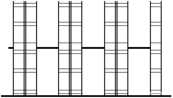 立柱组间悬空的通道