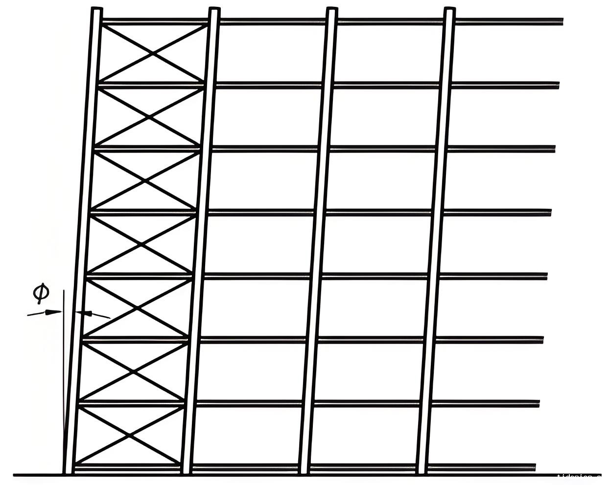 货架结构的整体缺陷应在有限元模型中考虑
